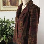 Harvé Benard  Blazer Women Medium Long Sleeve Padded Shoulder Collar Open Button Photo 2