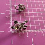 nOir Jewelry Silver Bear and Lock Earrings Photo 3
