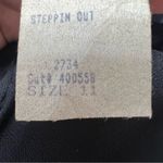 VTG Y2K Black Low Back Sheath Cocktail Dress Sleeveless Glam Midi Party Size 11 Photo 8