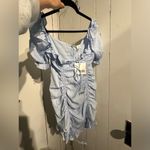 Selfie Leslie NWT Light Blue Ruched Mini Dress Photo 2