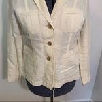 Gerard Darel  Linen Blazer Cream White 3 Button Photo 2