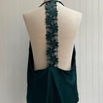 Victoria's Secret VICTORIA’S SECRET Velvet Floral Embroidery Cami Camisole Tank Top Green Size XL Photo 6