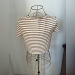 American Eagle stripe crop short sleeve tee Size S Photo 6