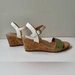 XOXO Women's Sienna Wedge Green and White Sandals Size 8.5 NWT Photo 1