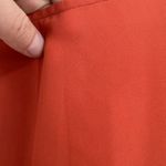 Stella & Dot  Women's Crew Neck Back Zip Peplum Ruffle Blouse‎ Orange Size Medium Photo 7