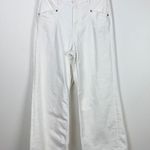 ZARA Wide Leg High Rise White Jeans Women’s Size 6 Baggy Denim Relaxed Fit Photo 1