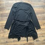 Victoria's Secret  Womens Medium Large Black Lace Trim Robe Belted Loungewear Photo 6