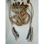 Vintage Guadalupe Designs beaded animal print bucket bag cream, black and brown Photo 6