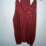 Sparkle Burgundy Lined Racerback Back Adjustable Strap Tank Size 2X Photo 1