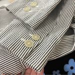 Ann Taylor  Loft Blazer Seersucker Tailored Striped Blue White womens career NWOT Photo 3