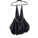 ADEIRLINA Tokyo At Midnight Jeweled Plunge Neck Bubble Mini Dress NWOT Medium Black Photo 5