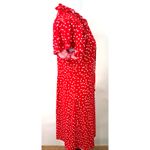 Kaileigh  Red & White Polka Dot Dress Size Medium Photo 2