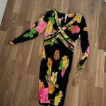 Vintage LEONARD Silk floral midi dress Size 2 Photo 3