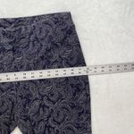 Chico's Ponte Legging Pant Womens 1R Medium Grey/Blue Paisley Print Photo 2
