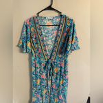 Cupshe 5/$25  Floral Maxi Dress - Blue and Orange Photo 3