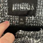 Banana Republic  Tinsel Tweed Silver Blazer Size XL NWOT Classic Work Black Tie Photo 6