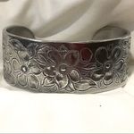 VINTAGE SALISBURY Floral Engraved Pewter Cuff Photo 3