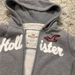 Hollister  Gray Full Zip Ribbed Hoodie Size M Photo 11