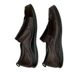 Ecco  Brown Leather and Suede Slip On Loafers 41 Photo 12