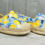 Ann Taylor  Lemon Linen Blend Espadrilles shoes jute detail size 7 flats tropical Photo 15