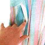 Entro Cotton Candy Blue Pink White Sleeveless Striped Romper Playsuit Size Large Photo 5