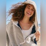 Free People Movement NWT  Salt Air Cocoon Hoodie In Heather Grey Combo Photo 2