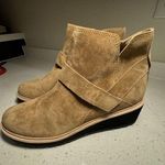 Eileen Fisher Cargo Womens 8 Shoes Brown Suede Wedge Heel Side Zip Ankle Bootie Photo 9