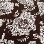 Talbots Skirt Brown White Paisley Floral Cotton A-Line Flare Circle Skirt Size 8 Photo 9