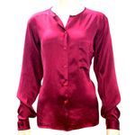 Vintage All Silk Blouse by Jonathan Logan 14 Magenta Long Sleeve 80s Retro Chic Purple Photo 1