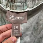 Chico's Chico’s 100% Linen White Paisley Pants Size 1.5 Medium 10 Cruise Breezy Vacation Photo 2