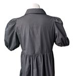 TCEC Black Cotton “Trish” Dress W/ Puff Sleeves Photo 11