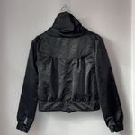 Aryn K  Satin Bomber Jacket Couture Collar Photo 1