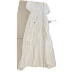 Elan  Maxi Dress Womens XS White Cover Up Vacation Beach Travel Bride Indie Boho Photo 5