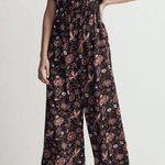 Madewell NWT Ruffled Jumpsuit Fall Floral Small Wide Leg Small Photo 0