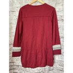 Soft Surroundings  Dark Red Long Sleeve‎ Tunic Women’s Shirt Embellished M Photo 4