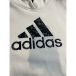 Adidas Pullover Hoodie Women’s Medium Linen Green Badge of Sport Leopard Photo 4