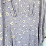 Forever 21 Lilac Lavender Ditsy Floral High Neck Victorian Open Back Boho Empire Maxi Dress Photo 6