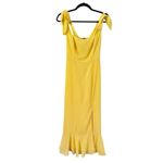 Lulus Summer Invite Tie Strap Smocked Midi Dress Butter Yellow Size XS Photo 3