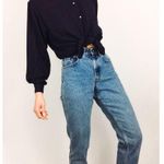 Lee Vintage Plaid Button-Down Top in Navy | Size S Photo 3