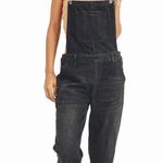 Risen jean relaxed Fit Distressed knee Overall Jeans black size medium Photo 12