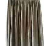 ZARA  Basic Women’s Olive Green Pleated l MIDI Skirt Boho Elastic Waist S  #1134 Photo 4
