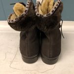 Snowland Brown Suede Leather Faux Fur Boots Sherpa Lined England Womens 8 Vtg Photo 6