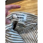 Reformation Jeans Women's 30 Beige Cowboy Striped High-Rise Straight B95 Photo 4