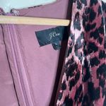 J.Crew Women's Velvet Surplice Cap Sleeve Tie Belt Waist Leopard Pink Dress 6 Photo 2
