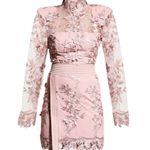 ZHIVAGO Angelus Lace Mini Dress Mauve Size XS / AU 4 Rhinestone Pink Photo 6
