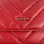 DKNY  Veronica WOC Red Leather Quilted Crossbody Wallet Mini Purse Crossbody OS Photo 3