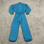 Roffe Ski Suit One Piece Snowsuit Full Zip Vintage Womens 14 Aqua Blue 80’s 90’s Black Photo 5