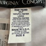 DEADSTOCK y2k white maxi cowl neck sequin dress sheet truffle sleeve glam size 8 Photo 9