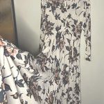 Free People  First Kiss Maxi Dress Medium Sleeve Flowy Floral Scoop Neck White Photo 3