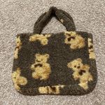 Korean Cute Fluffy Bear Print Fluffy Tote Bag Brown Photo 3